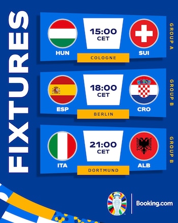 La programación de la Eurocopa