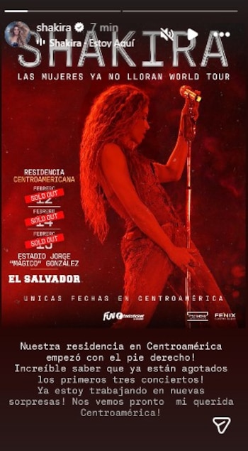 Shakira anunció el 'sold out'