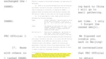 Página de un documento en inglés con párrafos numerados y una nota al pie resaltada en color amarillo.