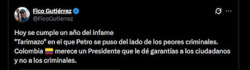 Federico Gutiérrez - crédito @FicoGutierrez/X