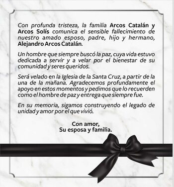 Mensaje de la familia de