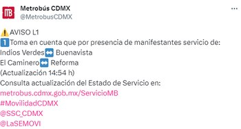Corte de ruta por manifestantes L1