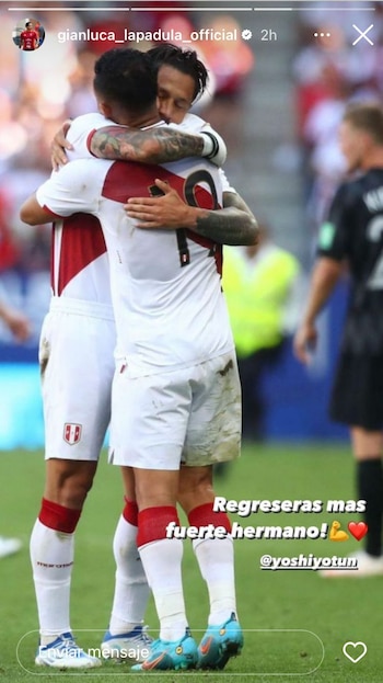 Gianluca Lapadula le dedicó mensaje de aliento a Yoshimar Yotún por su complicada lesión en la rodilla.
