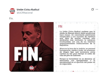 Posteos Reacciones de la politica a la renuncia de Adorni