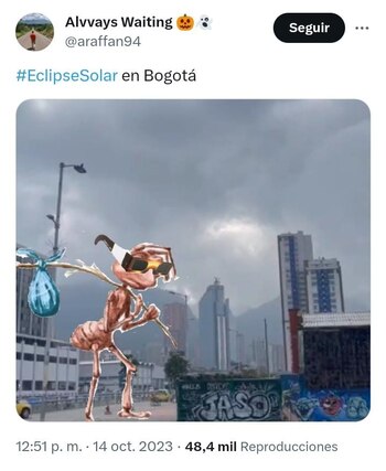 Meme sobre el eclipse solar