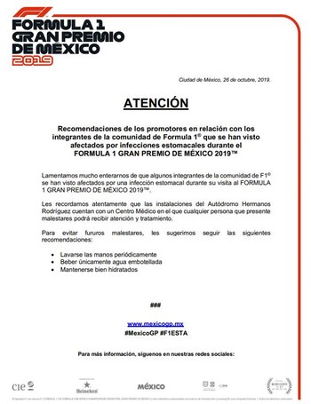 Los organizadores emitieron un comunicado