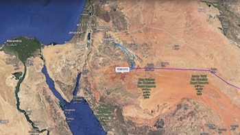 Así fue el recorrido del avión de Flydubai con destino Israel que terminó aterrizando de emergencia en Arabia Saudita