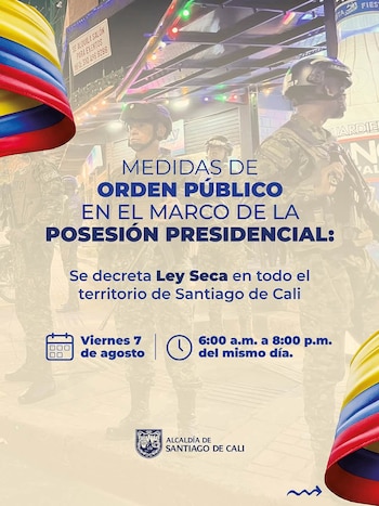 La Alcaldía de Cali informó que la ley seca se limita a ese horario y no implica una prohibición más amplia de bebidas alcohólicas - crédito Alcaldía Cali