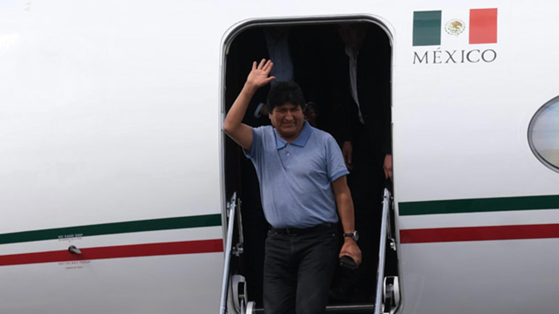 Evo Morales cuando llegó a la Ciudad de México tras renunciar a la presidencia de Bolivia (FOTO: GRACIELA LÓPEZ /CUARTOSCURO)