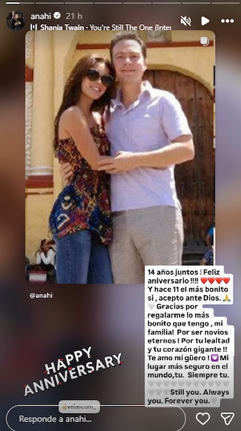 Anahí revela fotos de cuando el político Manuel Velasco le pidió matrimonio