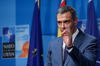 Pedro Sánchez en la Cumbre de La Haya (REUTERS/Claudia Greco)