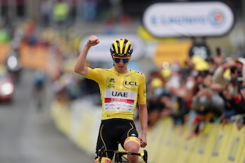 Pogacar en el Giro de Emilia-crédito GUILLAUME HORCAJUELO/EFE/EPA-Archivo