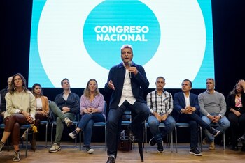 Sergio Massa durante el congreso