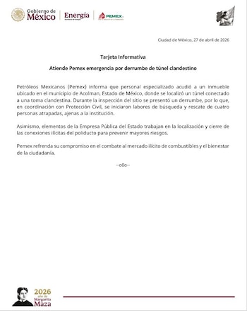 Comunicado oficial.