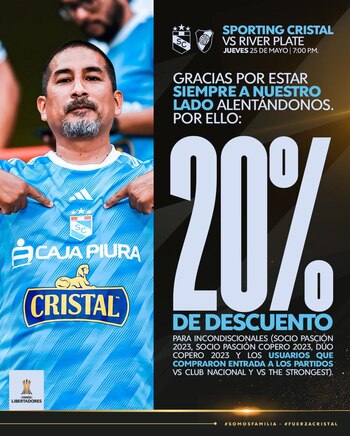 Sporting Cristal anunció un descuento