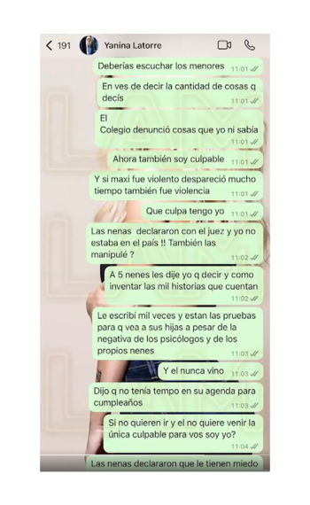 El chat de Wanda Nara