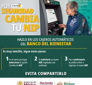 No compartas el NIP y