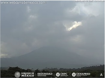Imagen 1: Volcán de Fuego de Colima, 13:31 h (hora local).