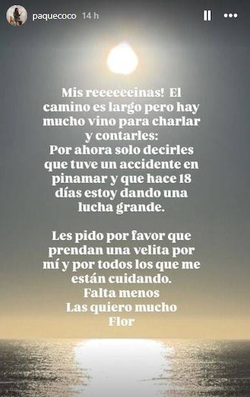 El mensaje que compartió Florencie