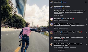 El posteo de Briatore para saludar a Franco Colapinto