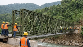 Guatemala avanza hacia el montaje de puente Bailey en la ruta al Atlántico tras el colapso del Güijo