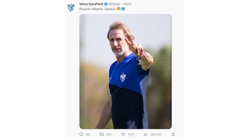 Publicación de Vélez anunciando la