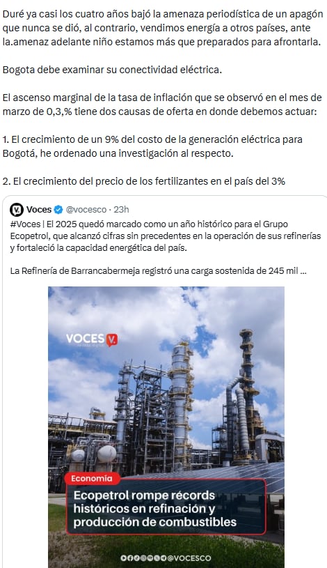 Petro considera que las energías limpias son el futuro del país - crédito @petrogustavo/X