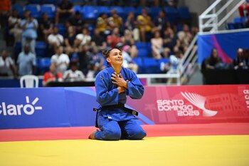 La medalla de oro de Ana Rosa en Santo Domingo 2026 tuvo un valor especial al conseguirse ante el público dominicano.(Cortesía: Comité Olímpico Dominicano)