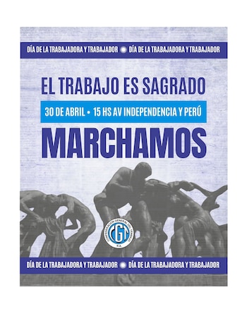 El flyer de la marcha