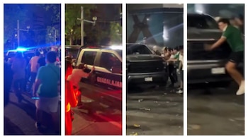 Aficionados violentan camioneta de policía en Guadalajara, otros lo intentan con otro conductor y éste los atropella en Chihuahua