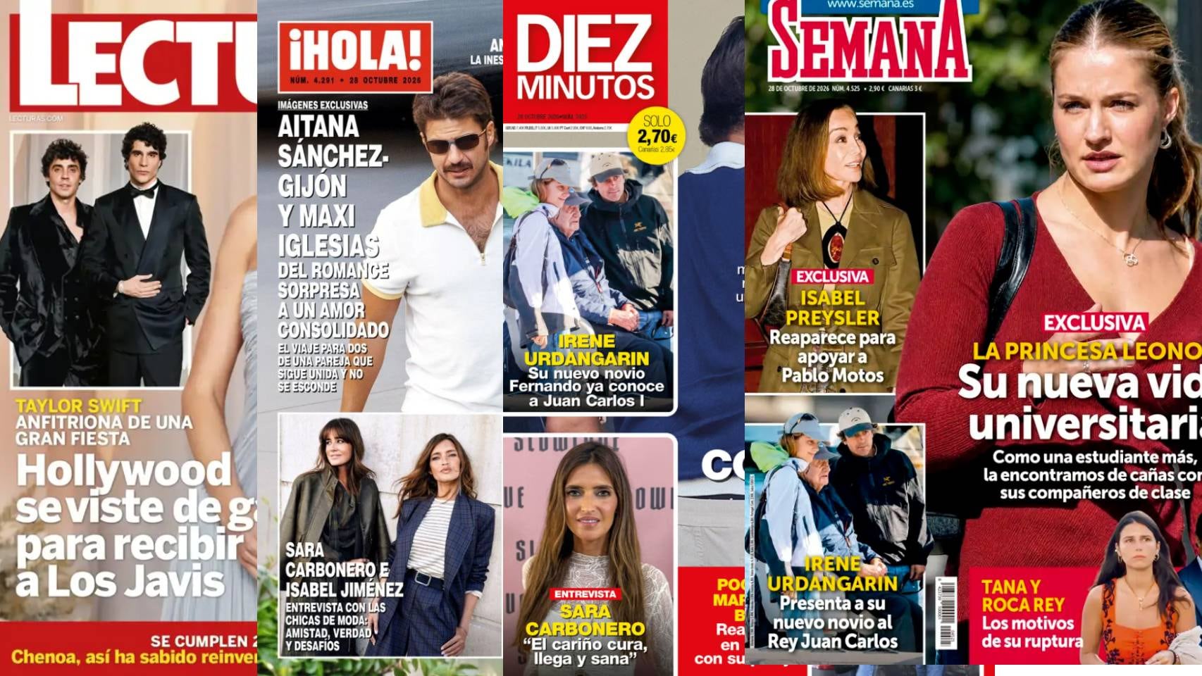 Las revistas del corazón esta semana: las imágenes de Leonor en la universidad y los besos de Aitana Sánchez-Gijón y Maxi Iglesias