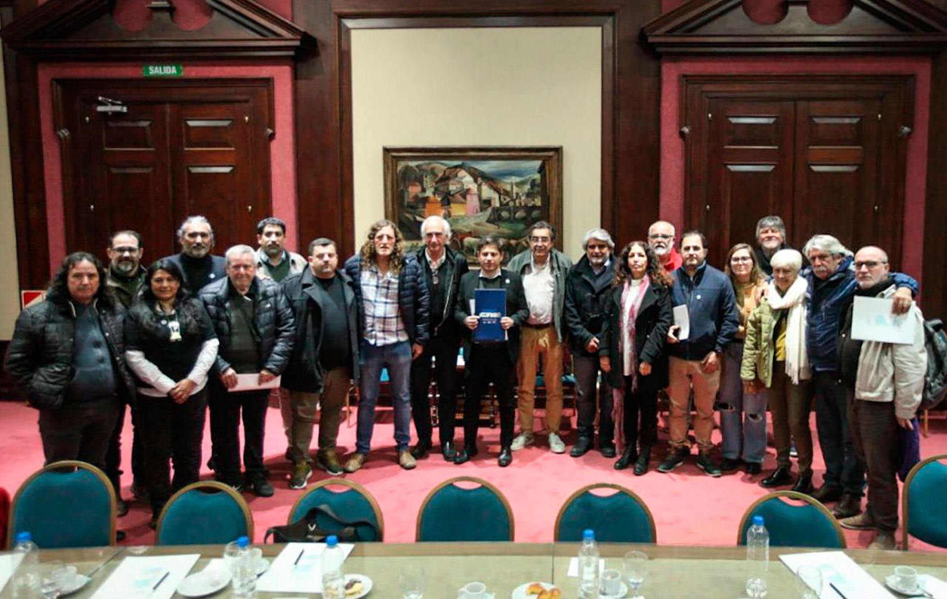 Kicillof con autoridades de la CTA Autónoma