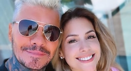 Marcelo Tinelli y Milett Figueroa, juntos en una tarde de pileta para desmentir rumores de separación