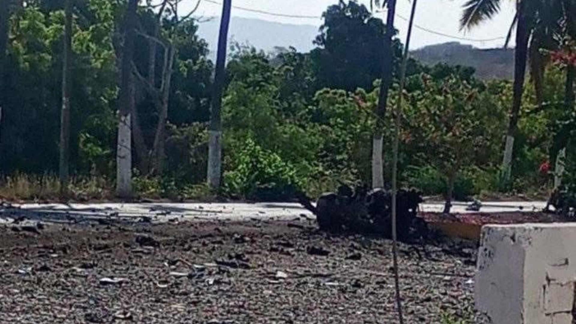 Explosión de un coche en Escuinapa.Foto: Redes sociales