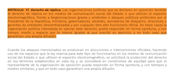Esto es lo que dice el Estatuto de Oposición sobre el derecho a réplica