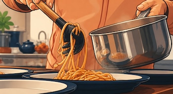 La preparación de la pasta en vino tinto para cuatro porciones requiere 250 gramos de pasta, 200 mililitros de caldo, 250 mililitros de vino tinto y 250 mililitros de agua - crédito Imagen Ilustrativa Infobae