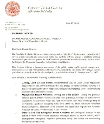 Edward Hudak, jefe de la Policía de Coral Gables, señaló que la afluencia prevista podía agravar los desafíos vinculados con control de multitudes, respuesta a emergencias y comercios del área, entre otros - crédito Coral Gables