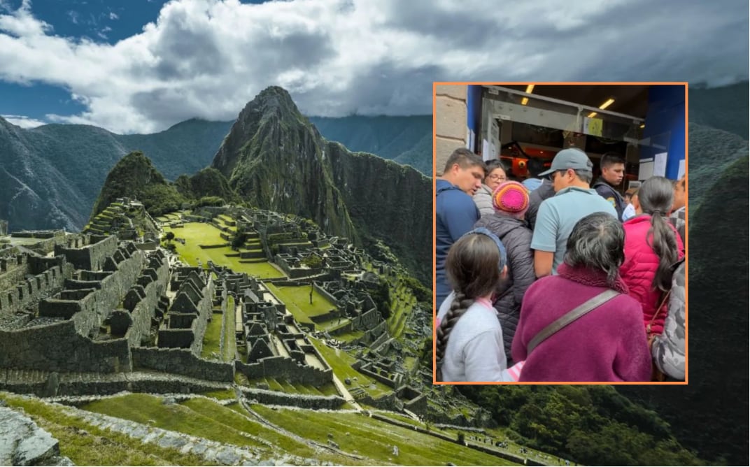 Largas colas para acceder a Machu Picchu. (Foto: Infobae Perú / Composición)