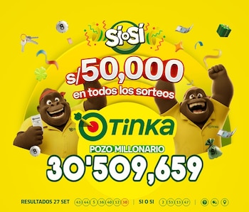 La Tinka HOY domingo 27 de septiembre: estos son los números ganadores y el nuevo Pozo Millonario. Captura: América TV.