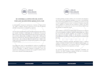 El comunicado del Instituto Malbrán