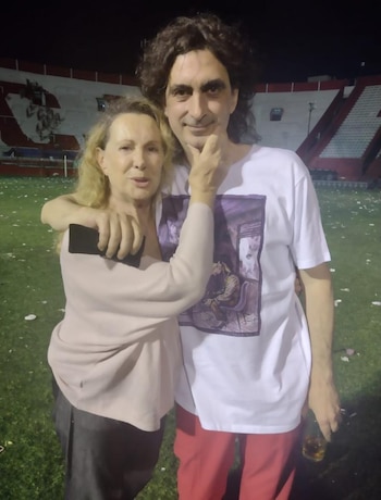 La actriz junto a su