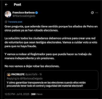 Francisco Barbosa contestó a preguntas