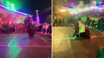 El personaje se encontraba bailando