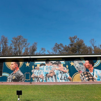 Una parte del mural que