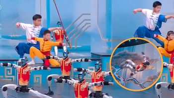 Robots humanoides sorprenden con saltos