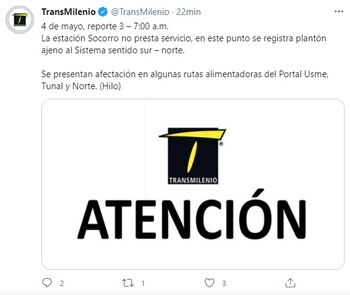 Cierres en TransMilenio