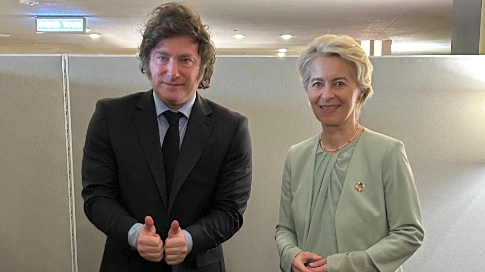 Milei y Úrsula Von der Leyen