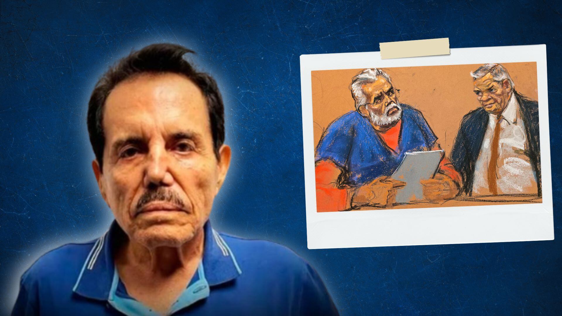 Ismael El Mayo Zambada se declaró culpable de dos cargos ante una corte de Nueva York. (Anayeli Tapia/Ilustración interior hecha por Reuters)