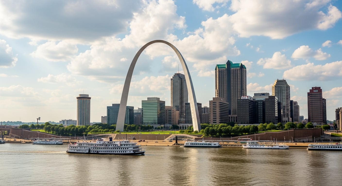 El Arco Gateway en St. Louis realza los desafíos que enfrenta la ciudad debido a los crecientes problemas de seguridad urbana recientes. (Imagen Ilustrativa Infobae)