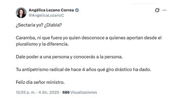 La senadora Angélica Lozano defendió